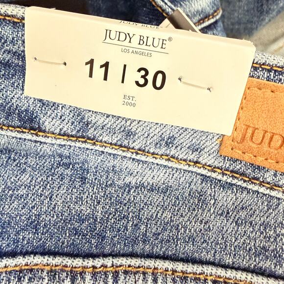 NWT Judy Blue Inseam Panel Flare Jeans Mid Rise Stretch Womens Size 11/30 - Picture 5 of 13